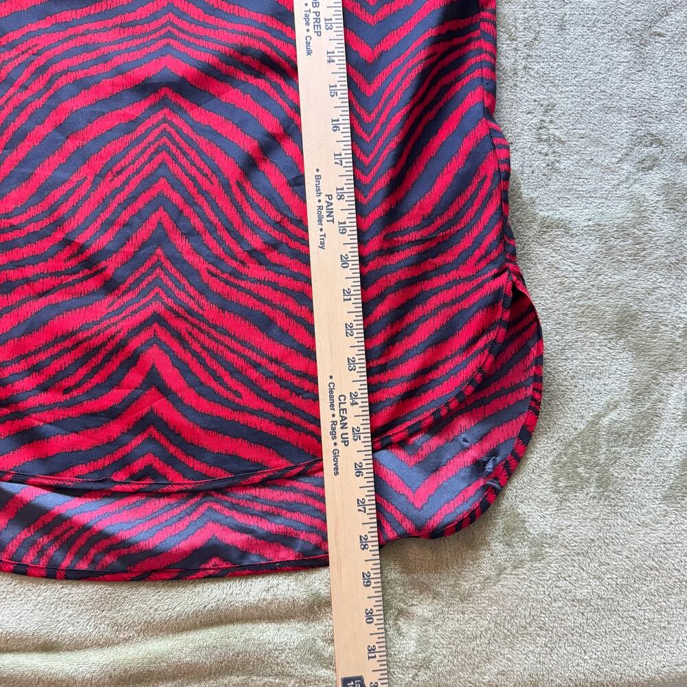 Michael Kors Zebra Print Tank Top High Low Hem Back Zip Sleeveless Career - Picture 7 of 11